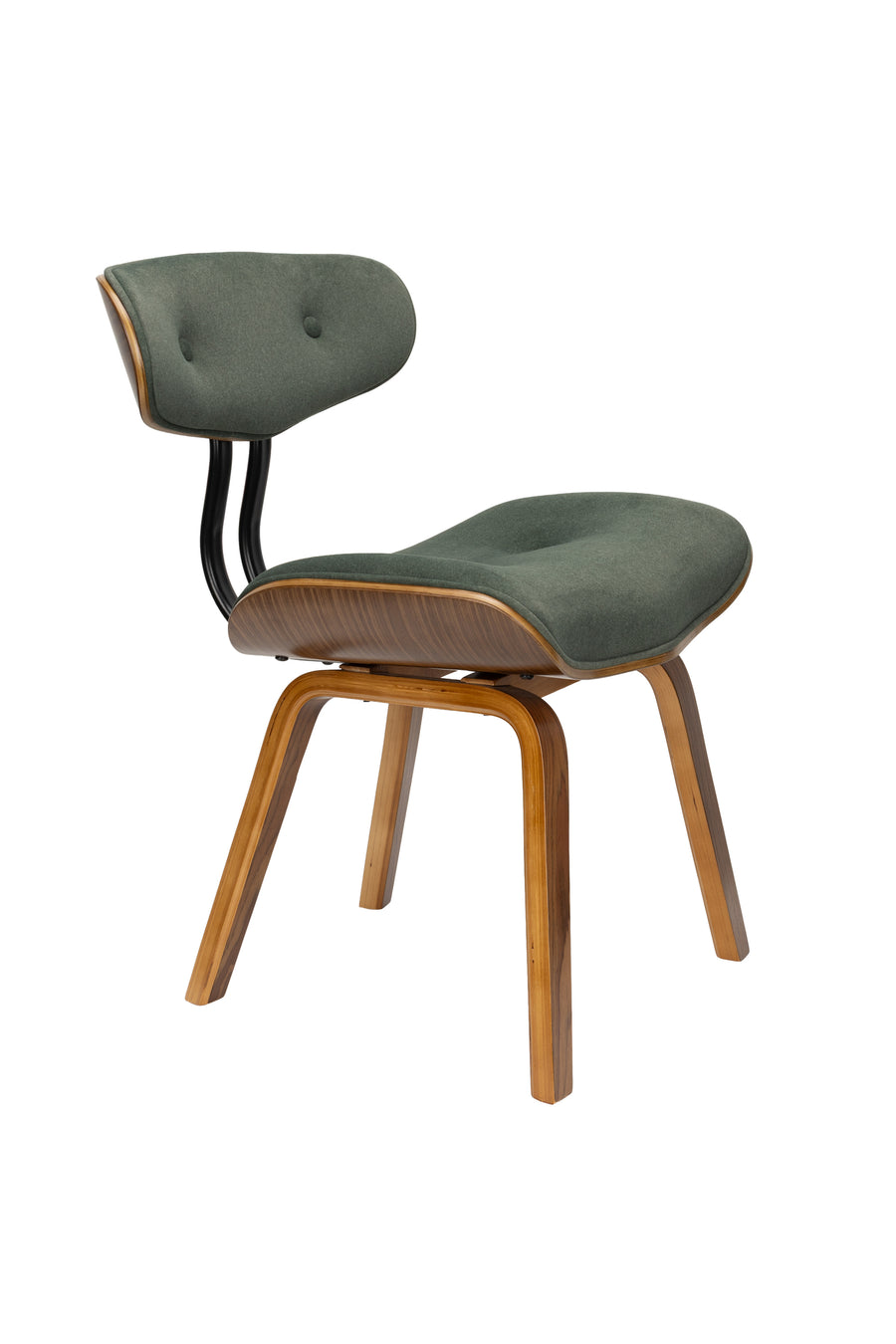 Stoel Blackwood Notenhout Groen