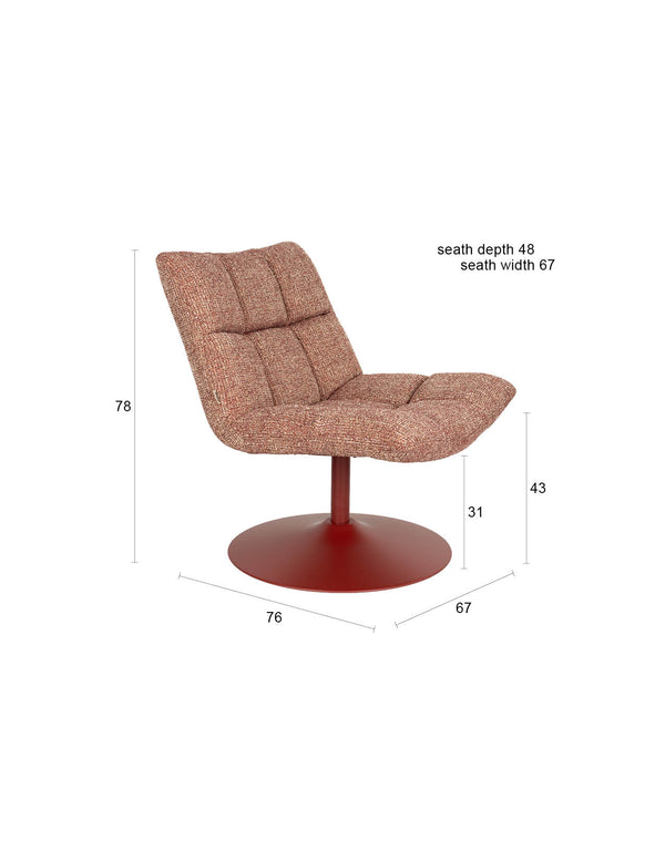 Bar fauteuil rood