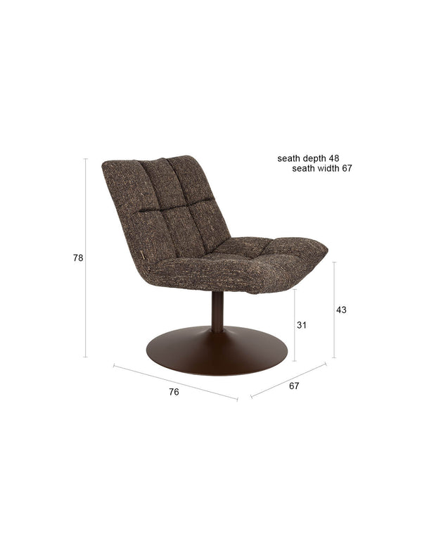 Bar fauteuil donkerbruin