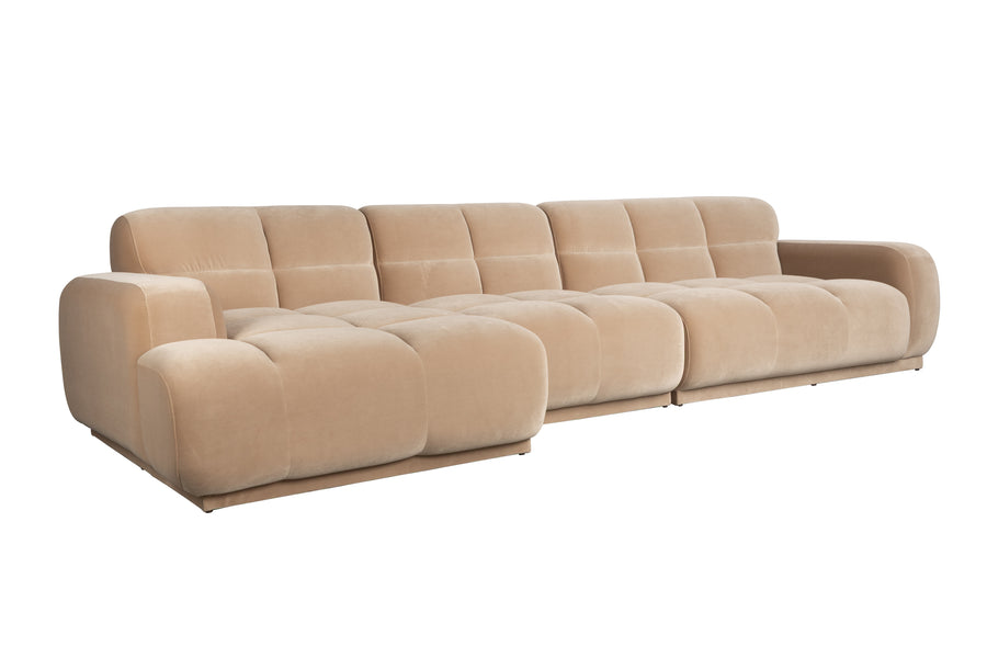 Bank Hazel 6-zits Chaise Longue Links Beige