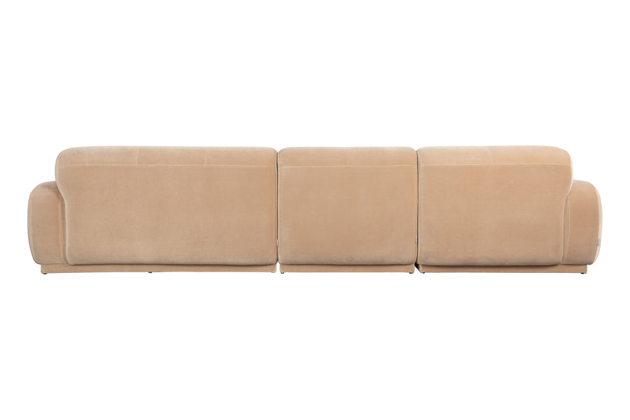 Bank Hazel 6-zits Chaise Longue Links Beige