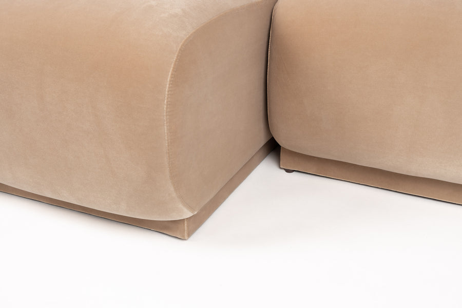 Bank Hazel 6-zits Chaise Longue Links Beige