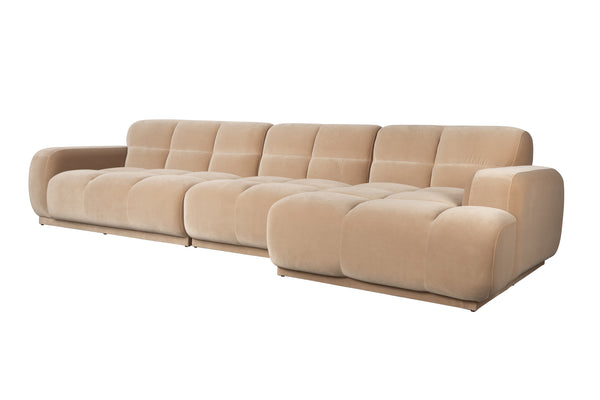 Bank Hazel 6-zits Chaise Longue Rechts Beige
