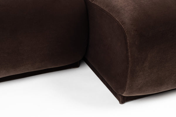 Bank Hazel 6-zits Chaise Longue Rechts Bruin