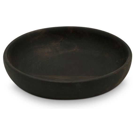 Bowl Mango Wood Medium Black 12x2.5cm