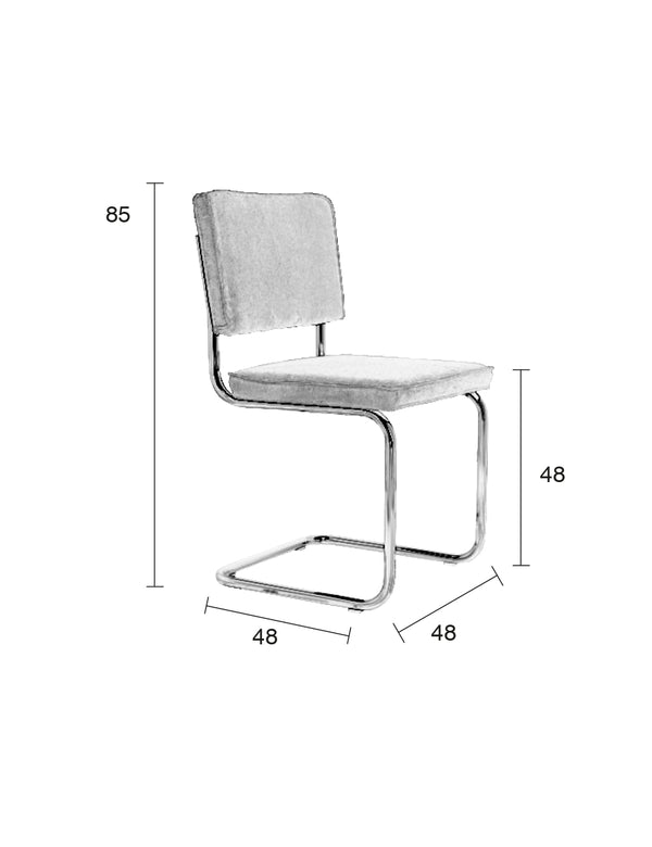 Stoel Ridge Rib Geel 24a (set van 2)