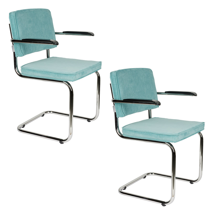 Fauteuil Ridge Rib Blauw 12a (set van 2)