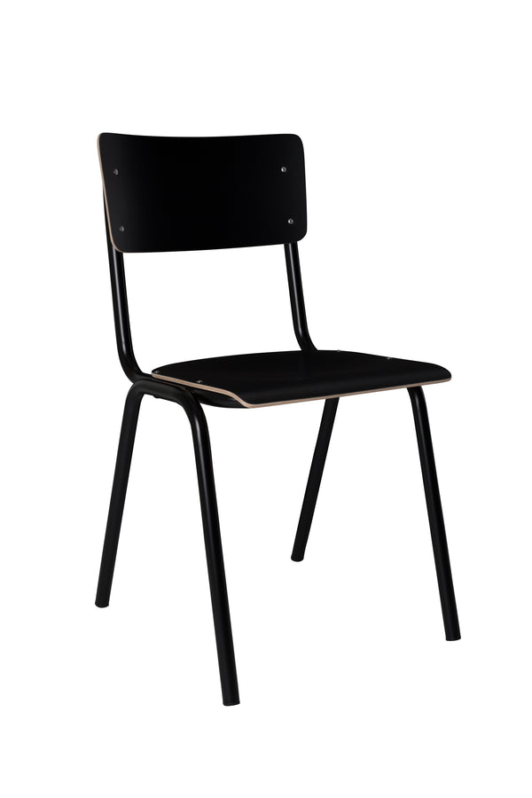 Back to school stoel hpl zwart (set of 4)