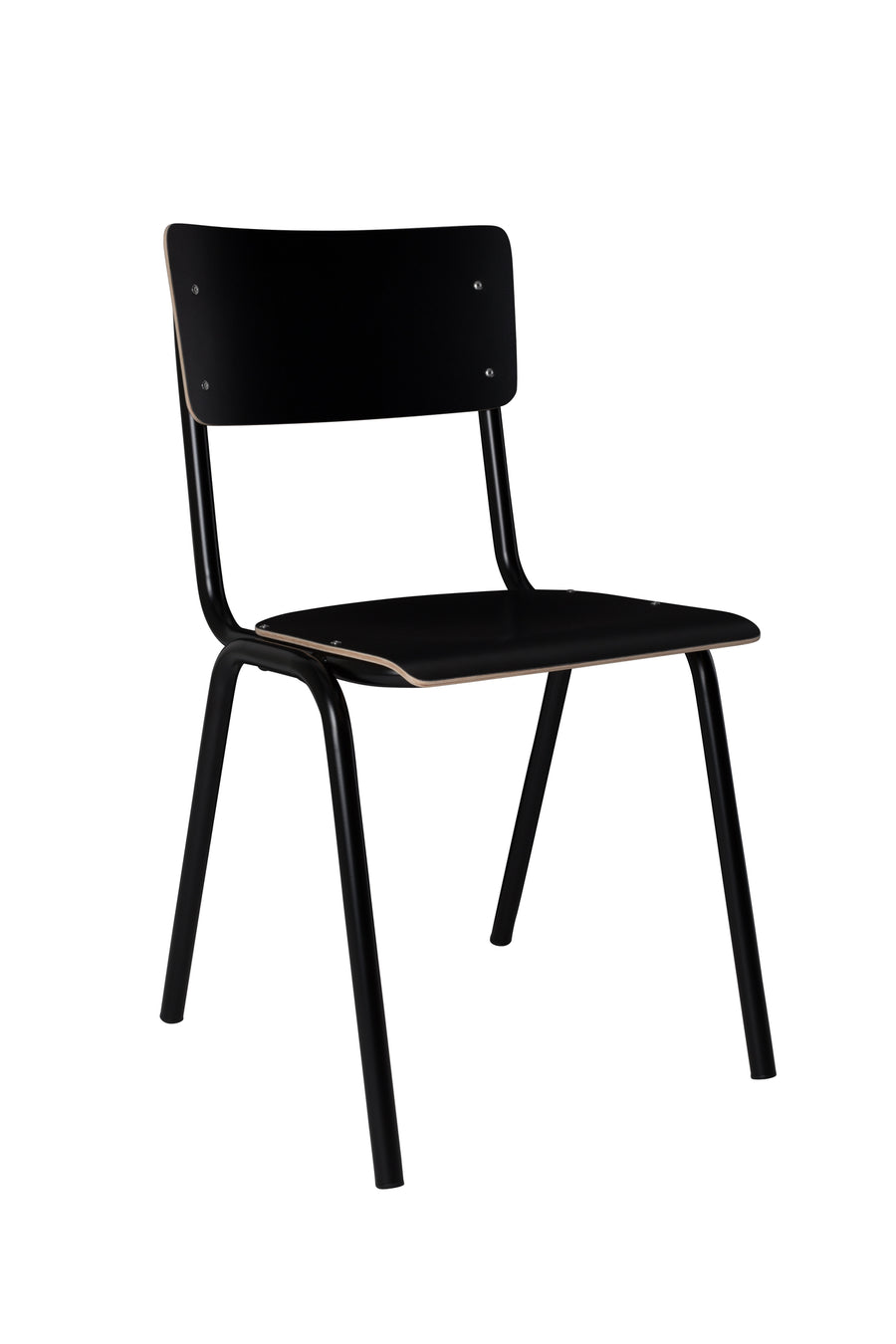 Back to school stoel hpl zwart (set of 4)