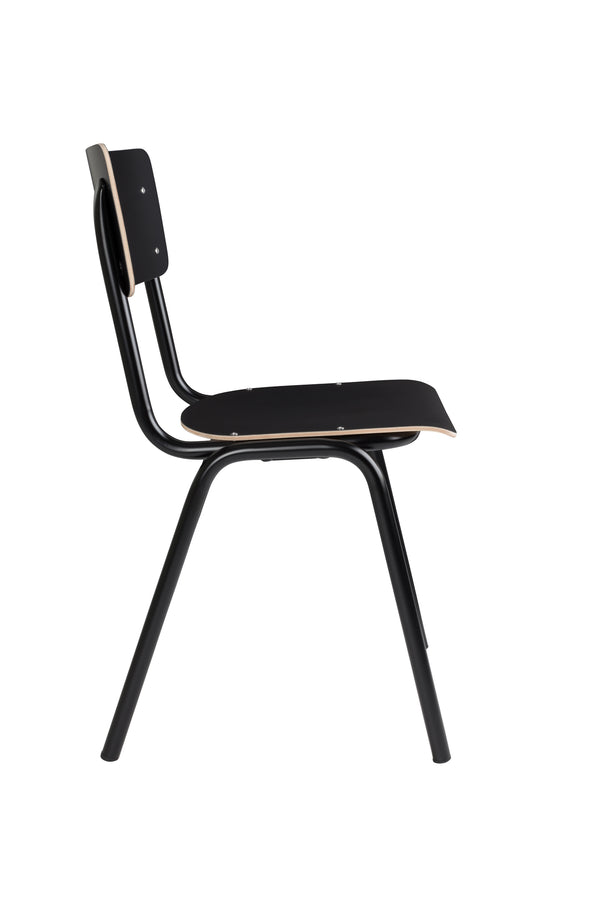Back to school stoel hpl zwart (set of 4)