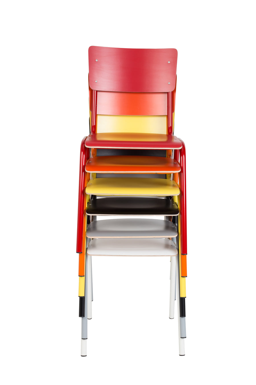 Back to school stoel hpl zwart (set of 4)