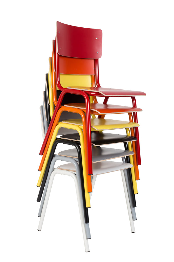 Back to school stoel hpl zwart (set of 4)