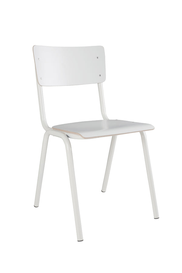 Stoel Rug To School Hpl Wit (set van 4)