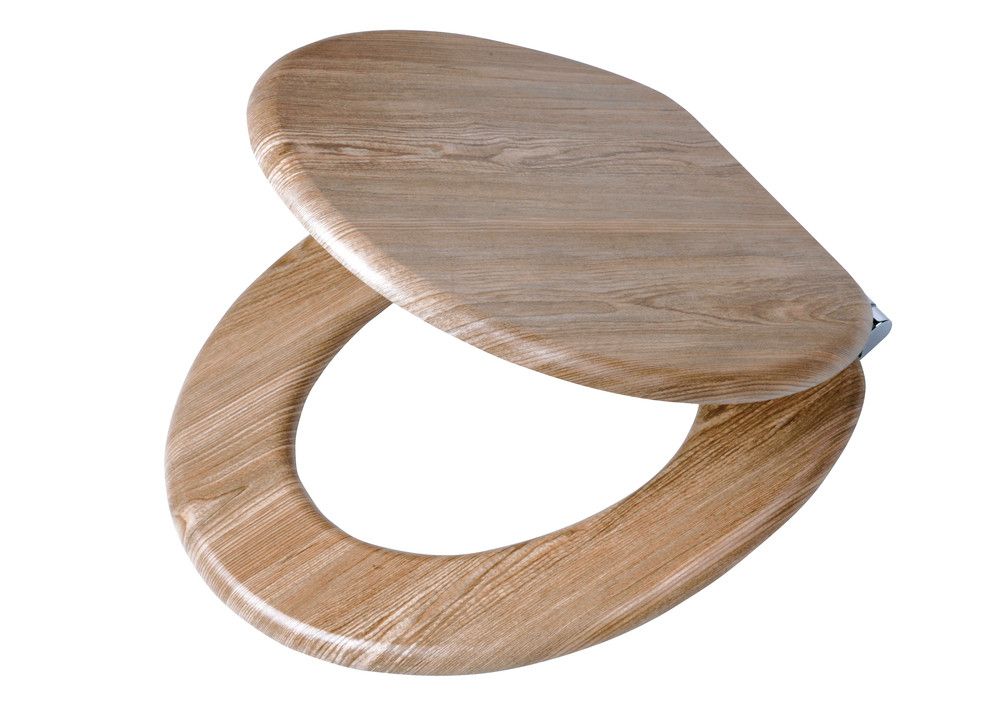 Steigerhoutlook Toiletbril met deksel MDF Eiken