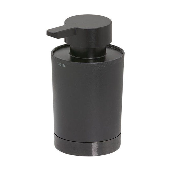 Tune Zeepdispenser 180 ml vrijstaand Zwart metaal geborsteld / Zwart