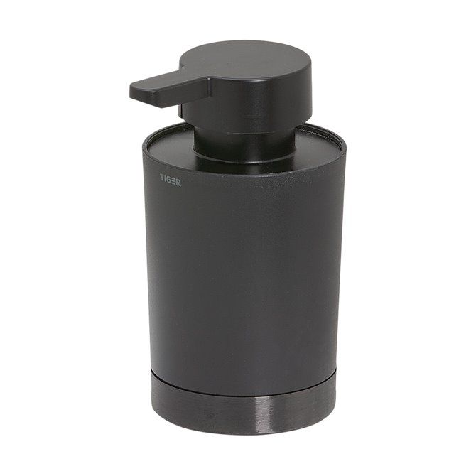 Tune Zeepdispenser 180 ml vrijstaand Zwart metaal geborsteld / Zwart