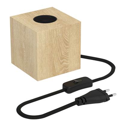 Table Fixture E27 with switch max.1x40W 1,8M cable, wood base