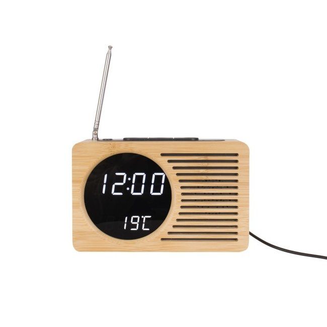 Alarm clock Retro Radio bamboo