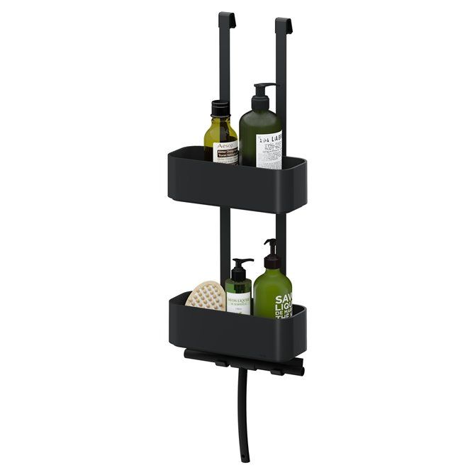 2-Store Ophangbaar doucherek 25 cm Zwart