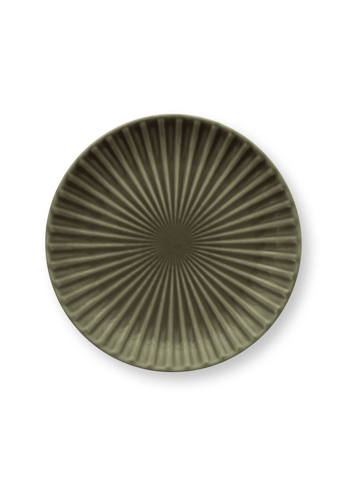 Plate Relievo Dark Green 12cm