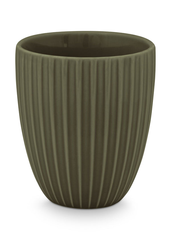 Mug without Ear Relievo Dark Green 250ml