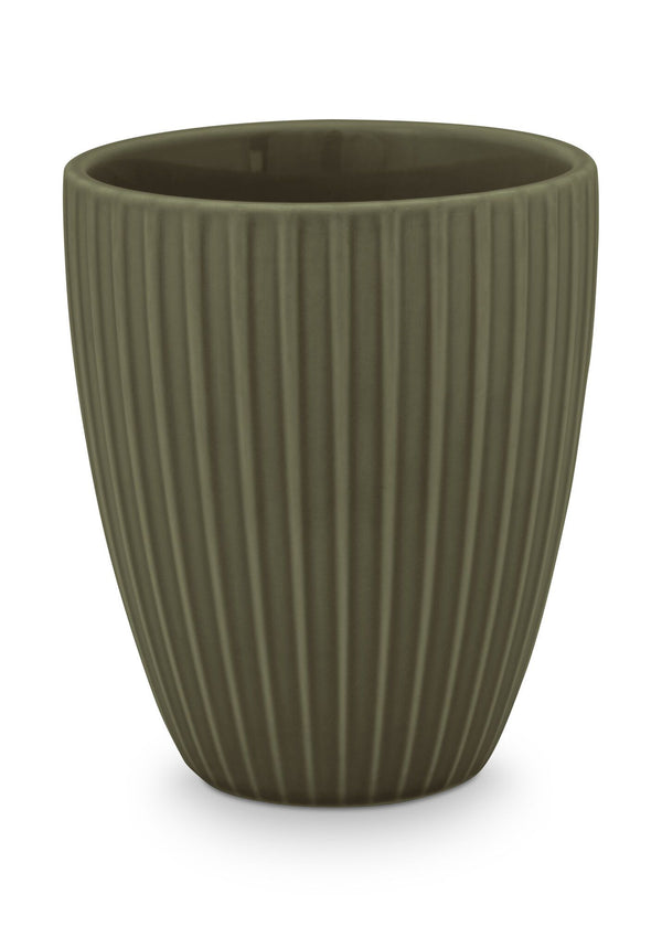 XL Mug without Ear Relievo Dark Green 400ml
