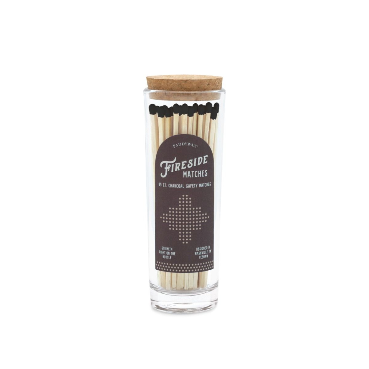 85 Fireside Tall Safety Matches - Charcoal