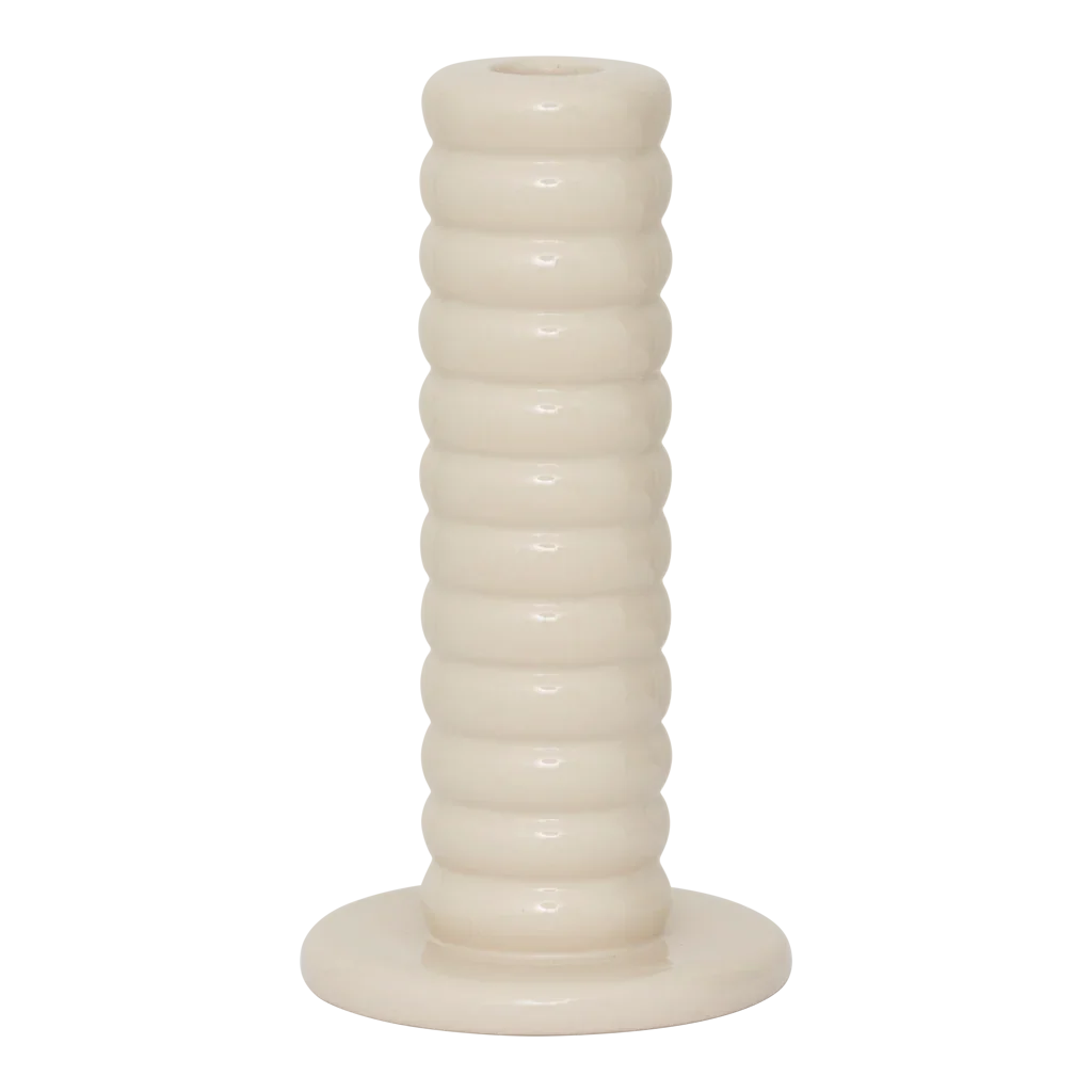 Kandelaar tebongo, gebroken wit (set van 2)