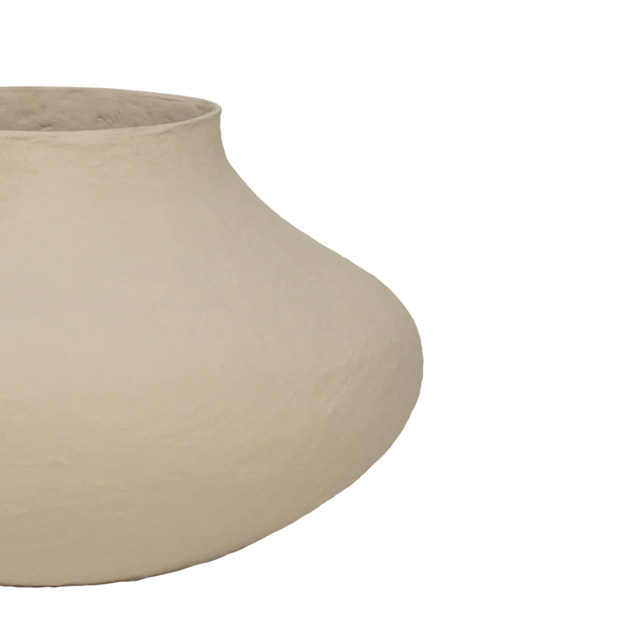 Decoratieve plantenpot vif, licht kaki