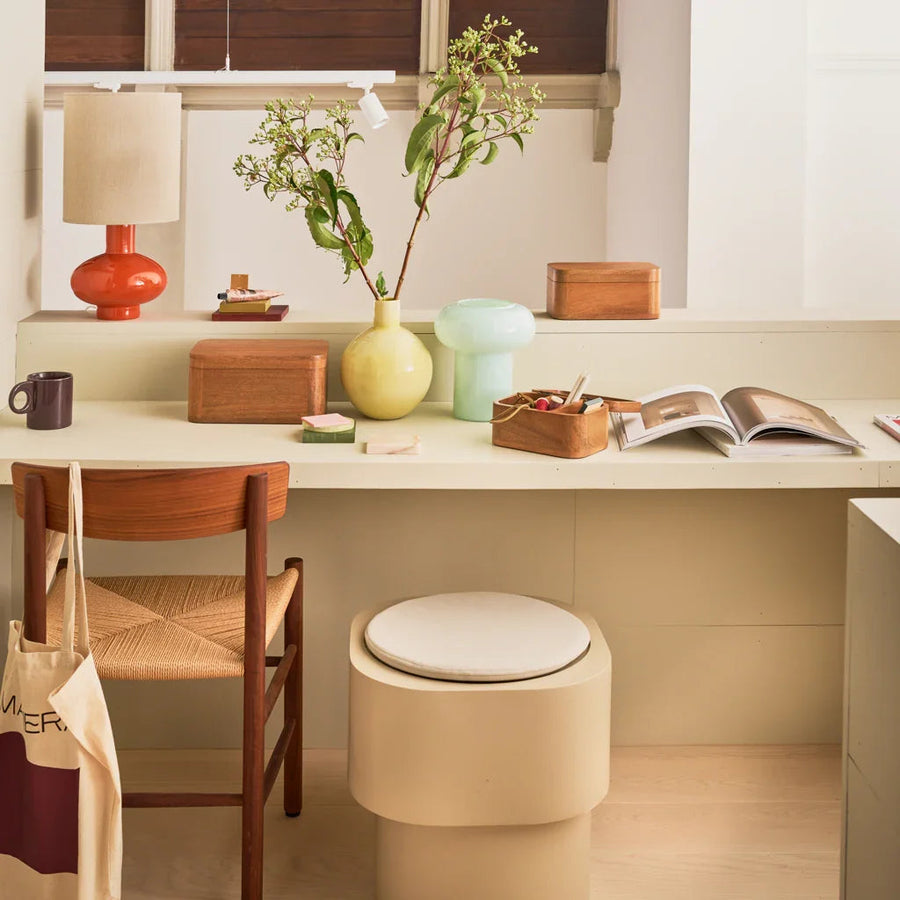 Bijzettafel tabouret, licht kaki