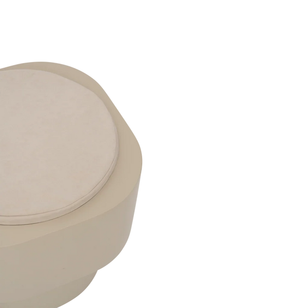 Bijzettafel tabouret, licht kaki
