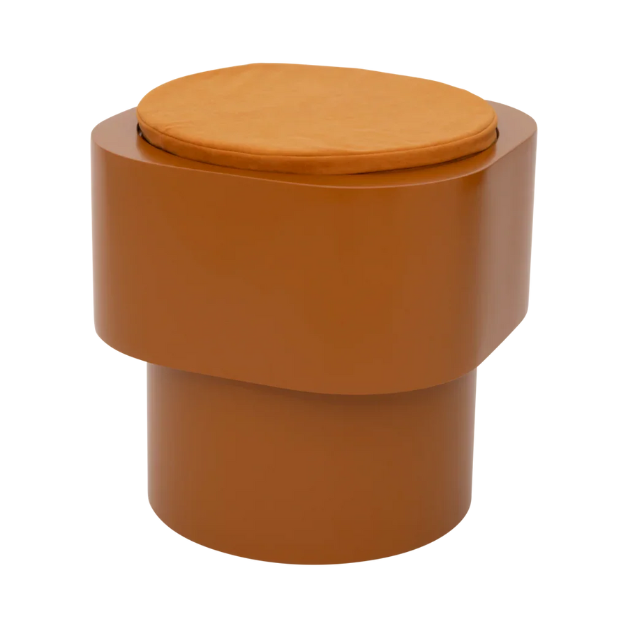 Bijzettafel tabouret, leem