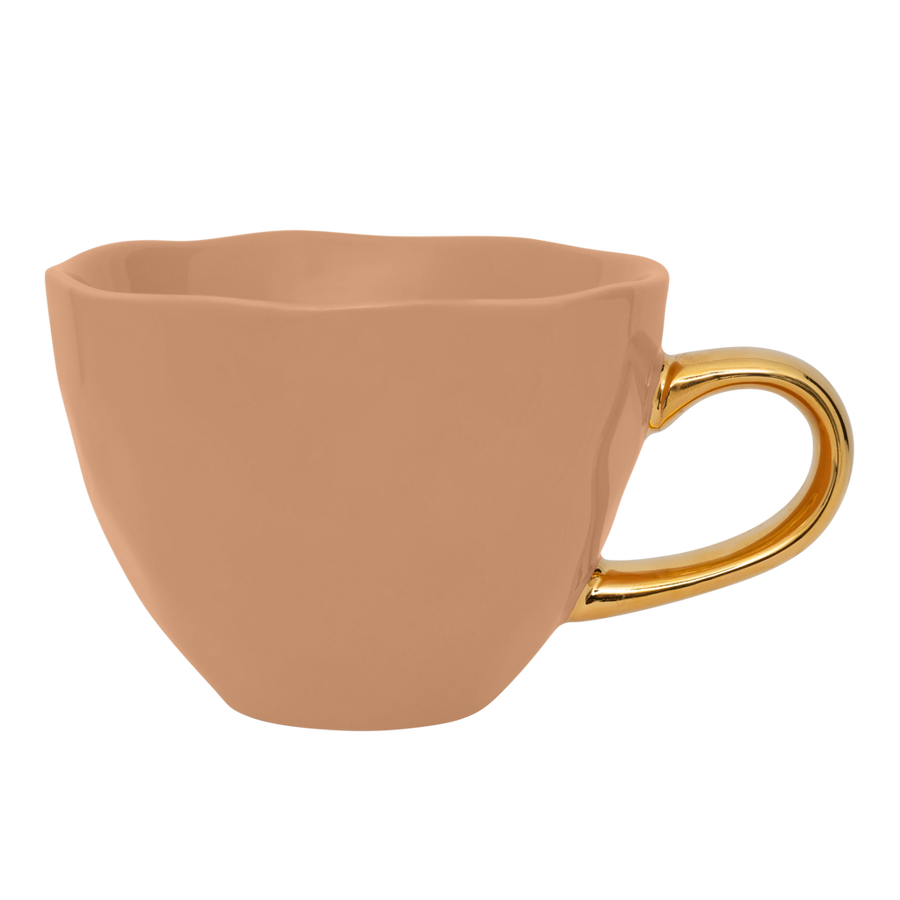 Good morning cappuccino-/theekop klei (set van 2)