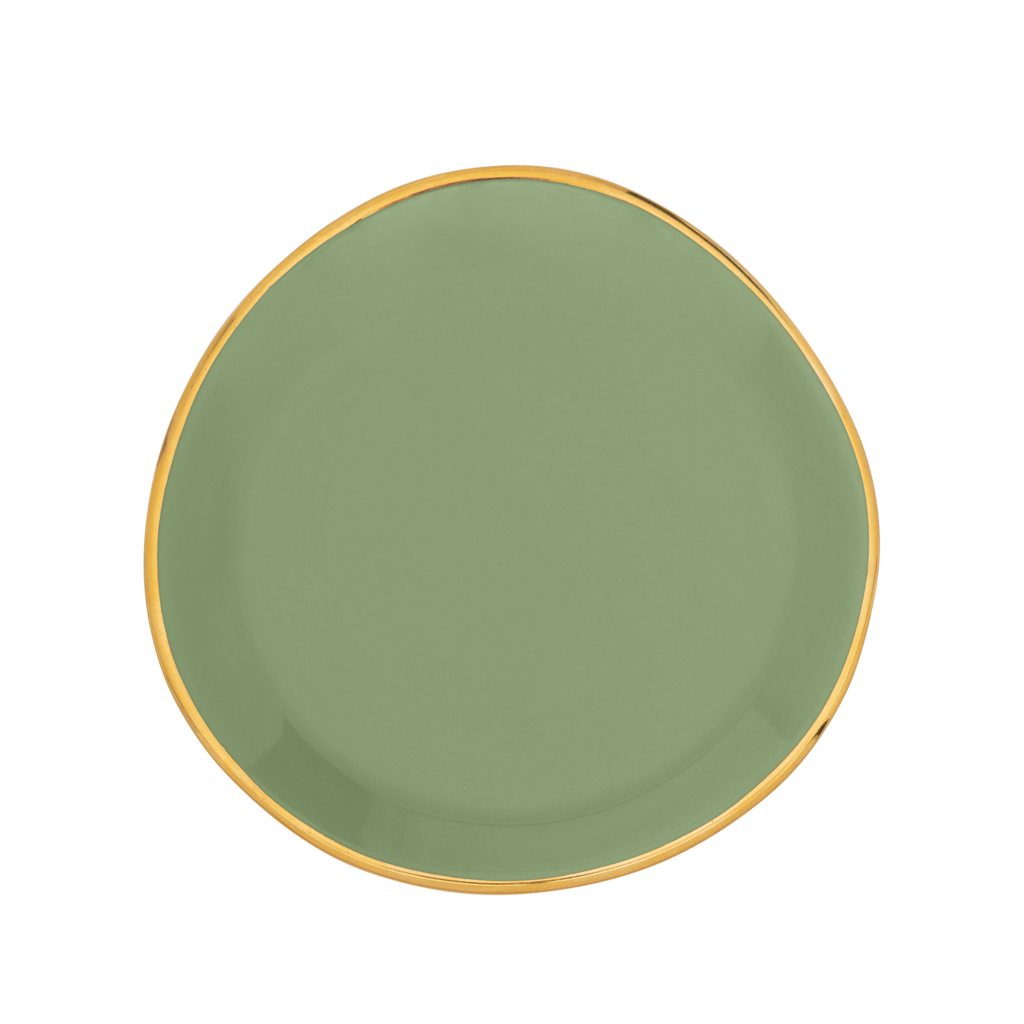 Good morning klein bord matcha, ø9 cm (set van 4)