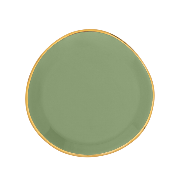 Good morning klein bord matcha, ø9 cm (set van 4)