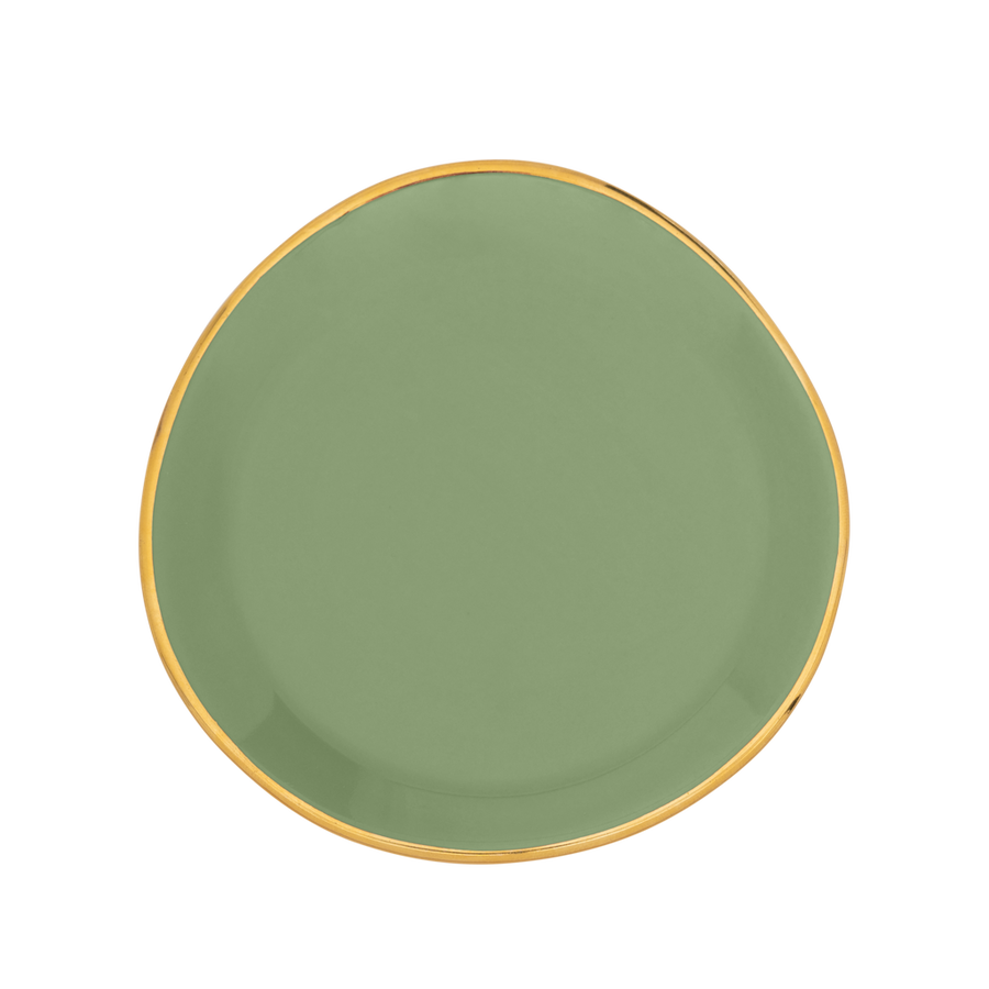 Good morning klein bord matcha, ø9 cm (set van 4)