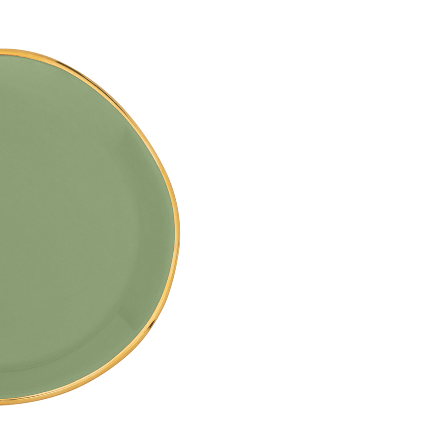 Good morning klein bord matcha, ø9 cm (set van 4)