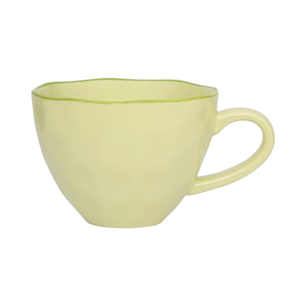 Good Morning Cup Cappuccino/Tea sculpted Pale green (2 stuks)