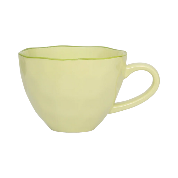 Good Morning Cup Cappuccino/Tea sculpted Pale green (2 stuks)