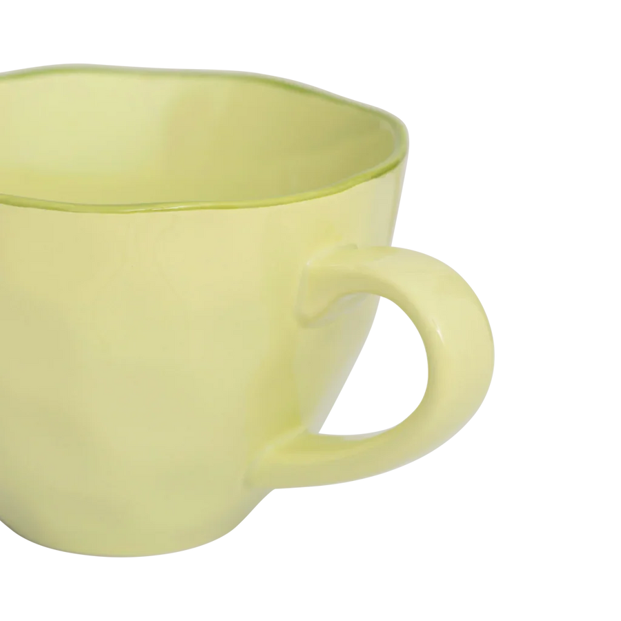 Good Morning Cup Cappuccino/Tea sculpted Pale green (2 stuks)