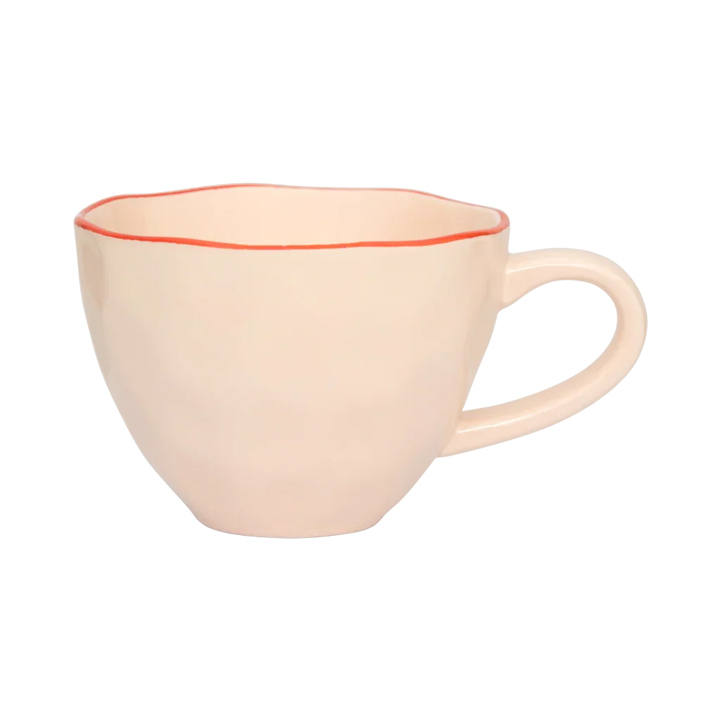 Good Morning Cup Cappuccino/Tea sculpted Old pink (2 stuks)