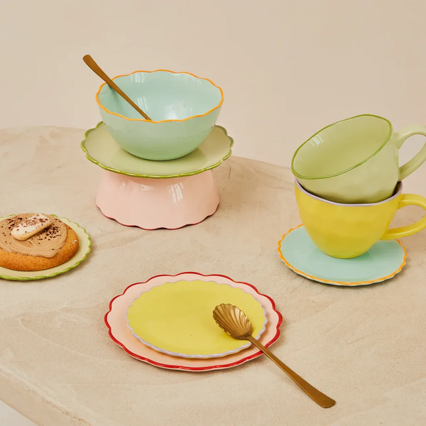 Good Morning Cup Cappuccino/Tea sculpted Limelight (2 stuks)