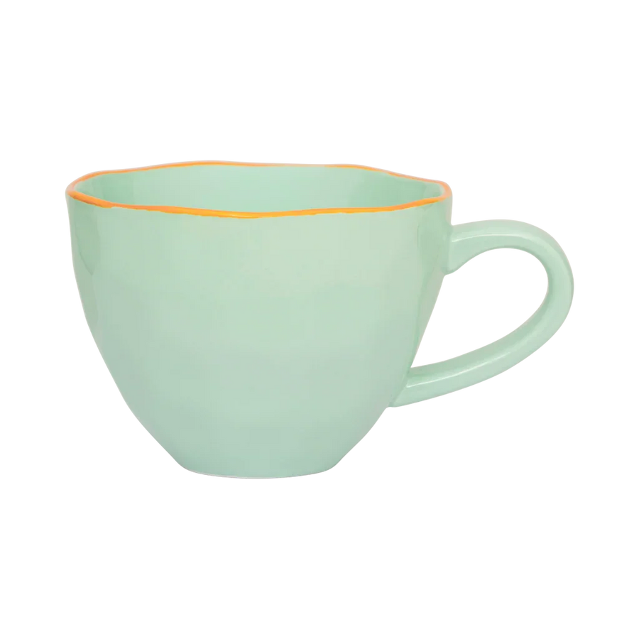 Good Morning Cup Cappuccino/Tea sculpted Celadon (2 stuks)