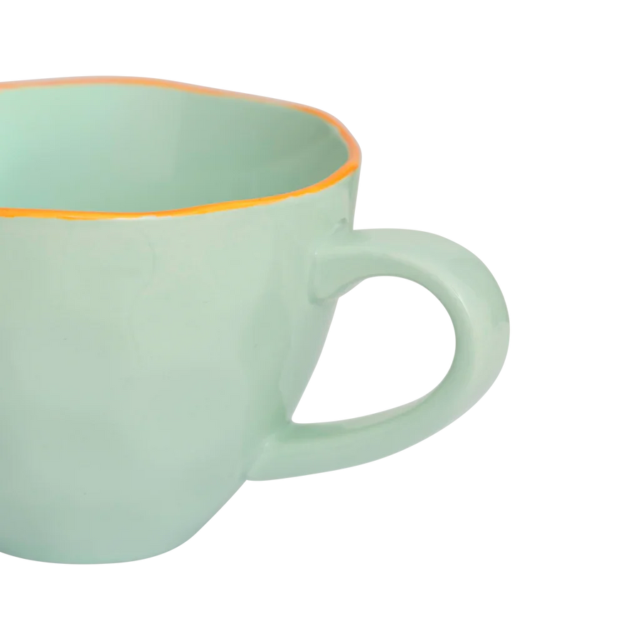 Good Morning Cup Cappuccino/Tea sculpted Celadon (2 stuks)