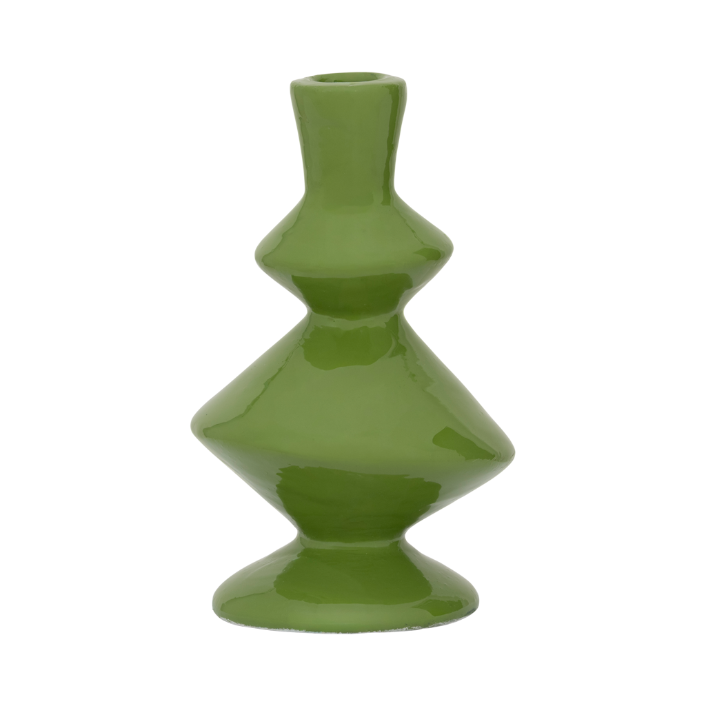 Kandelaar kenji, bananenpalmgroen (set van 2)