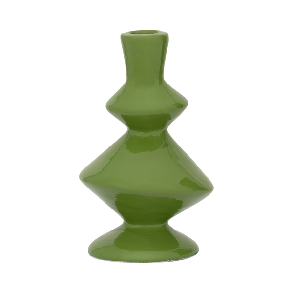 Kandelaar kenji, bananenpalmgroen (set van 2)