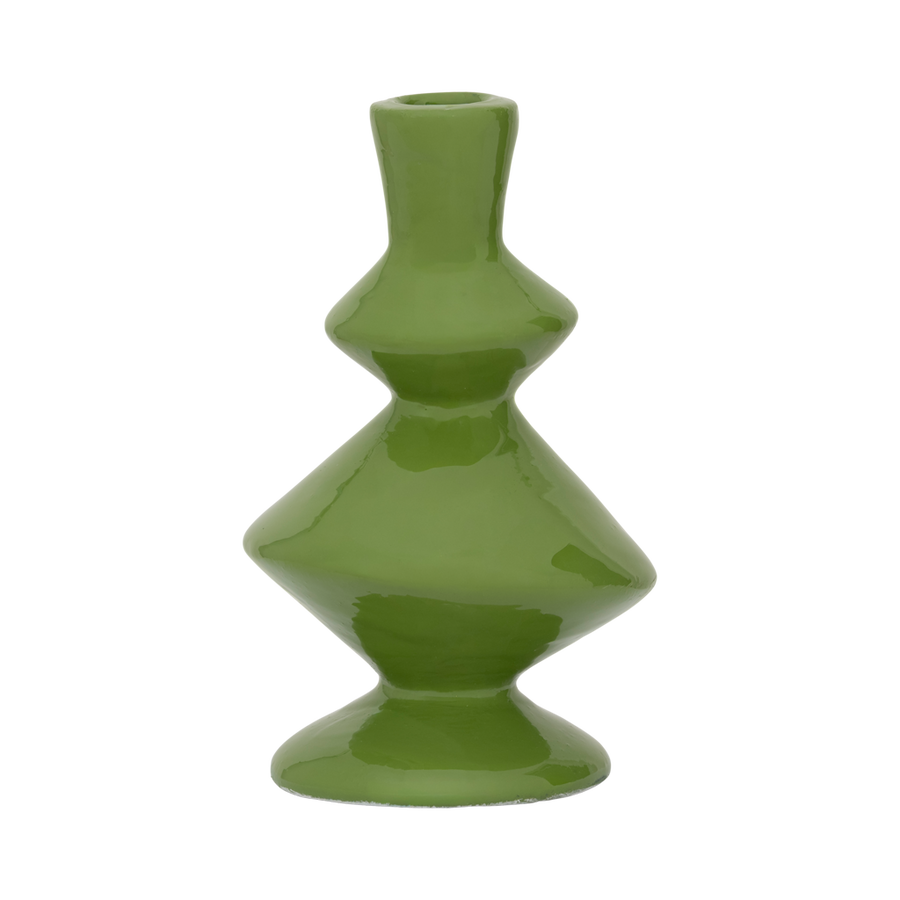 Kandelaar kenji, bananenpalmgroen (set van 2)