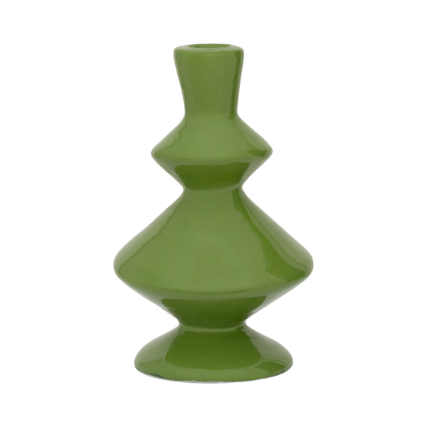 Kandelaar kenji, bananenpalmgroen (set van 2)