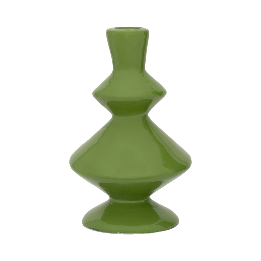 Kandelaar kenji, bananenpalmgroen (set van 2)