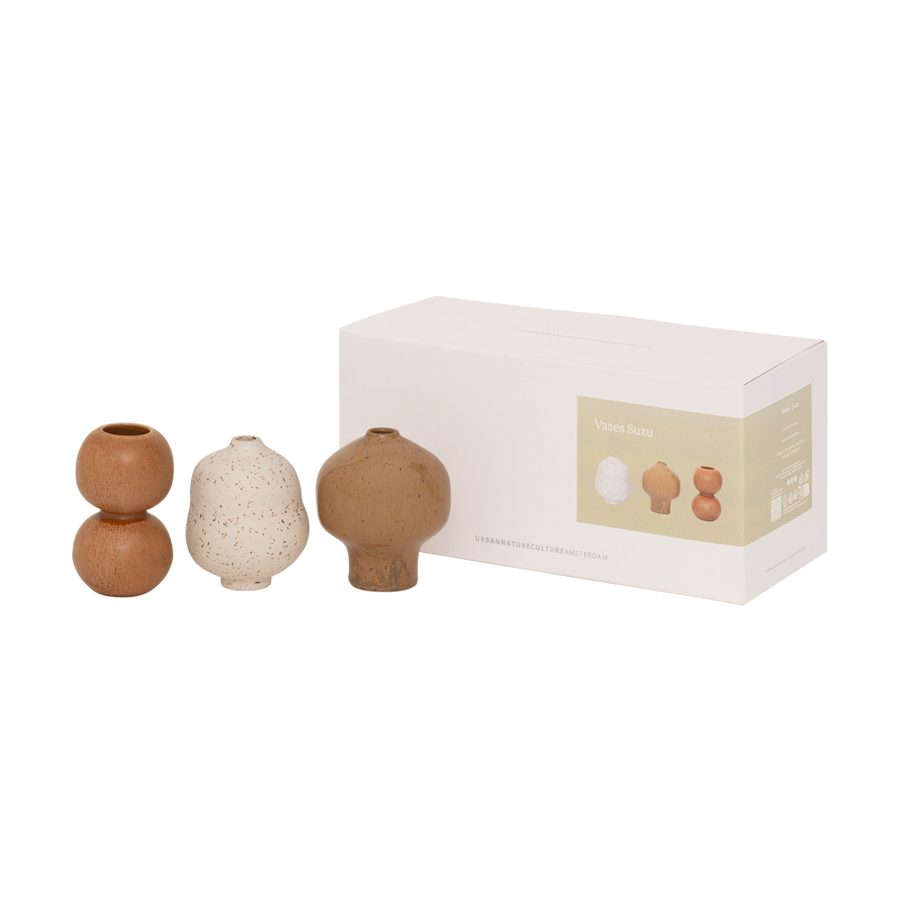 Mini vazen suzu, set van 3